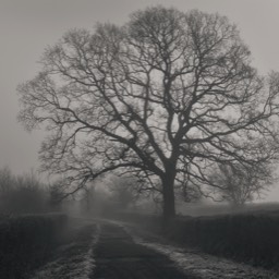 image tree mist frost