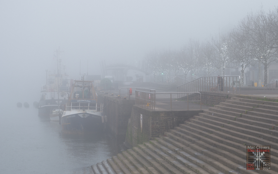 image port  quay Bideford fog