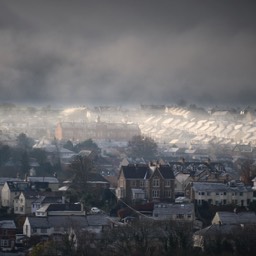 Image weather snow mist town urban